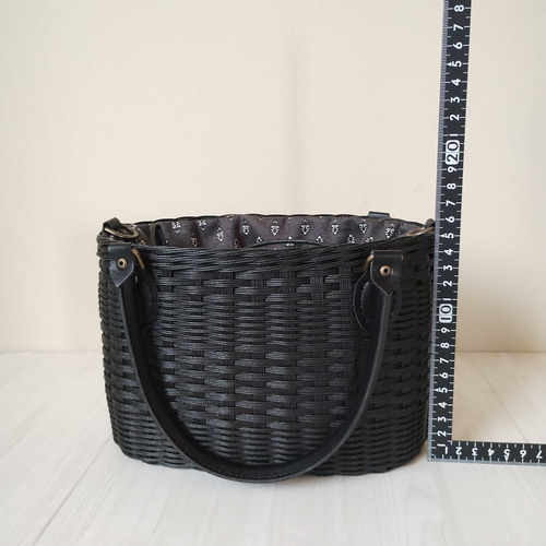 かごバッグ 黒 2WAY ショルダー バッグ にも かごバッグ Sara
