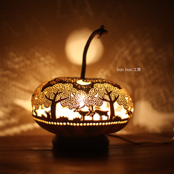 ひょうたんランプ--絵付け スタンドライト・テーブルランプ bunbun383