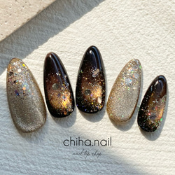 色変更】マグネットネイル 夏ネイル キラキラネイル ニュアンスネイル