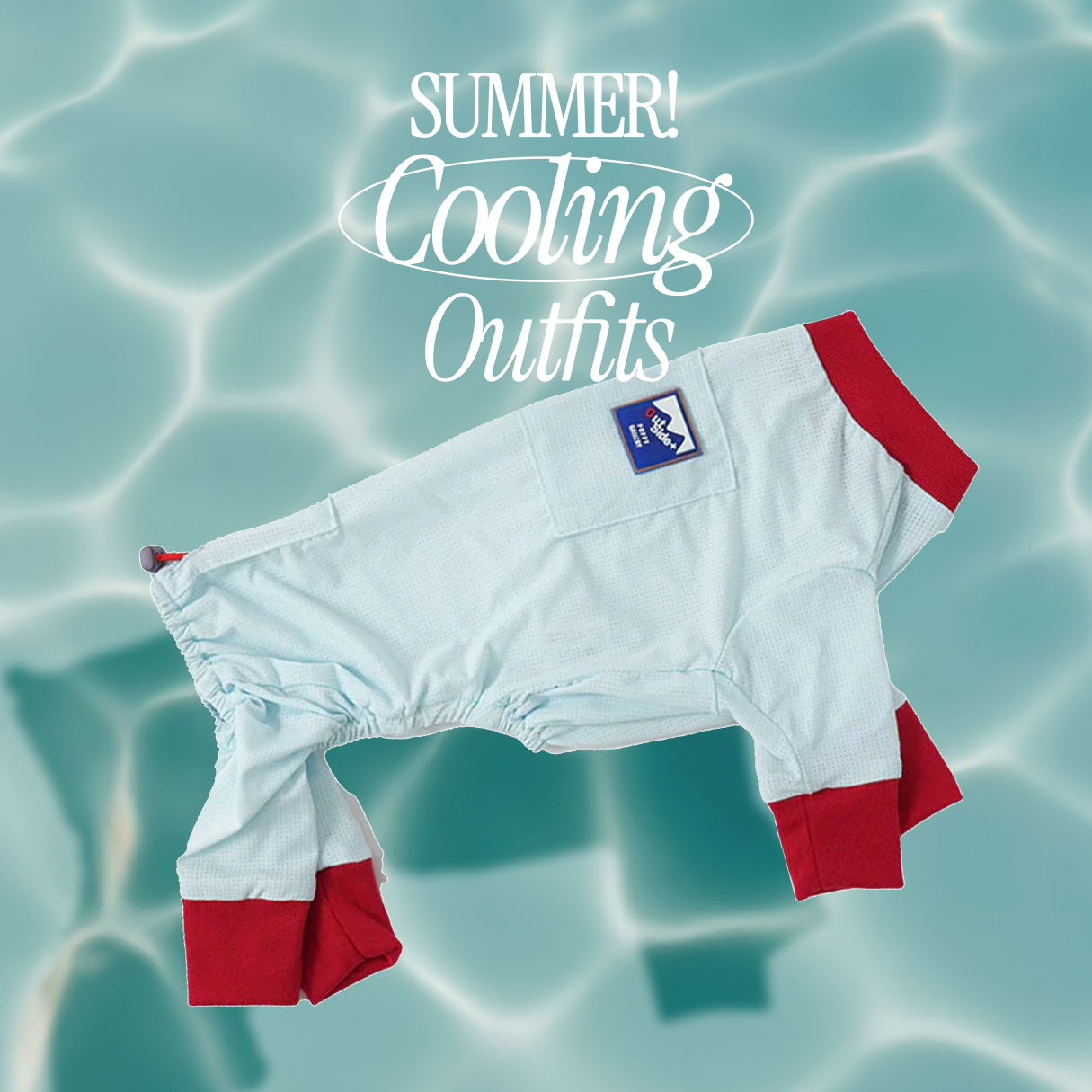 犬の夏用 接触冷感ロンパース|速乾・通気性抜群・害虫予防|プール・水遊びにも