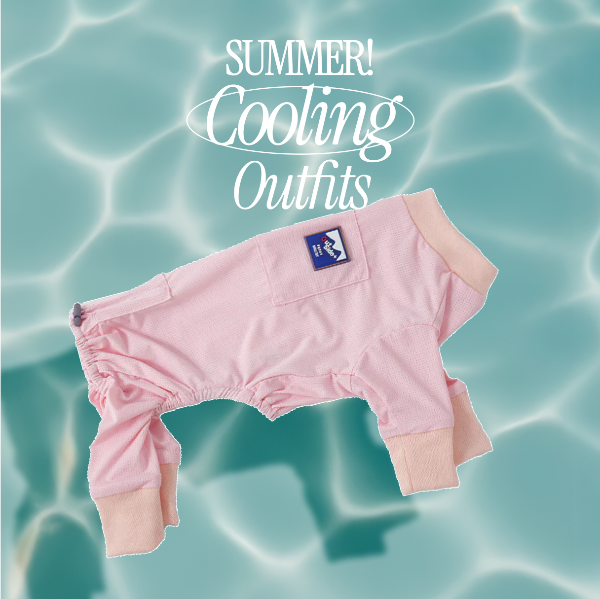 犬の夏用 接触冷感ロンパース|速乾・通気性抜群・害虫予防|プール・水遊びにも