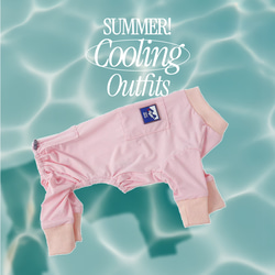 犬服♡ハンドメイド　接触冷感　ロンパース　ワンピース 犬の夏用 接触冷感ロンパース|速乾・通気性抜群・害虫予防|プール