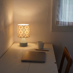 ◆HappyLamp◆Sサイズ/インド/ハンドブロックプリント/ブルー/スタンドランプ/素材の旅2025 13枚目の画像