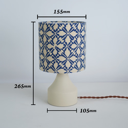 ◆HappyLamp◆Sサイズ/インド/ハンドブロックプリント/ブルー/スタンドランプ/素材の旅2025 7枚目の画像