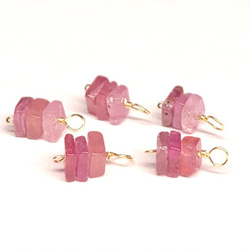 14kgf 天然石チャーム☆2ペアset◝✩ ◇訳あり◇7個天然石チャーム＋14Kgfネックレス お得セット アレルギー