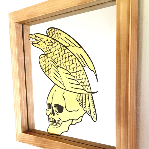 タトゥーデザイン　アートフレーム　パブミラー　アメリカ　ハンドメイド タトゥーデザイン アートフレーム パブミラー アメリカ