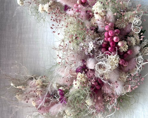 三日月リース* 淡ピンク リース Chêne 通販 19521941｜Creema(クリーマ)