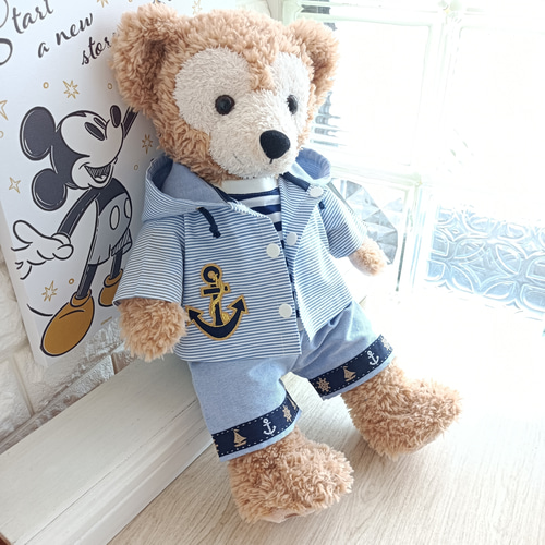 ダッフィー Sサイズ コスチューム マリン3点セット 大きなワッペン