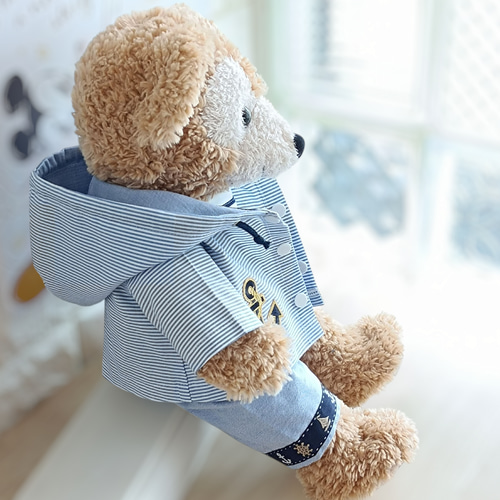 ダッフィーSサイズコスチューム25-1003-1 ダッフィー Sサイズ コスチューム マリン3点セット 大きなワッペン