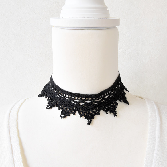 まとらんトリミングチョーカー80本(レース) レース編みチョーカー TYPE003 CH-LA0003BK チョーカー Karen 通販
