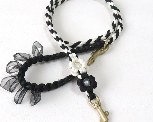 カラーオーダー】パラコードリード カフェリード フラワー フリル