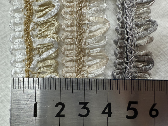 日本製【50㎝から】FC-0529 レース　レースリボン　ブレード　素材　フリンジ　フリンジレース 5枚目の画像