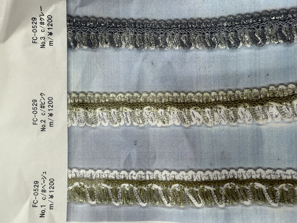日本製【50㎝から】FC-0529 レース　レースリボン　ブレード　素材　フリンジ　フリンジレース 6枚目の画像