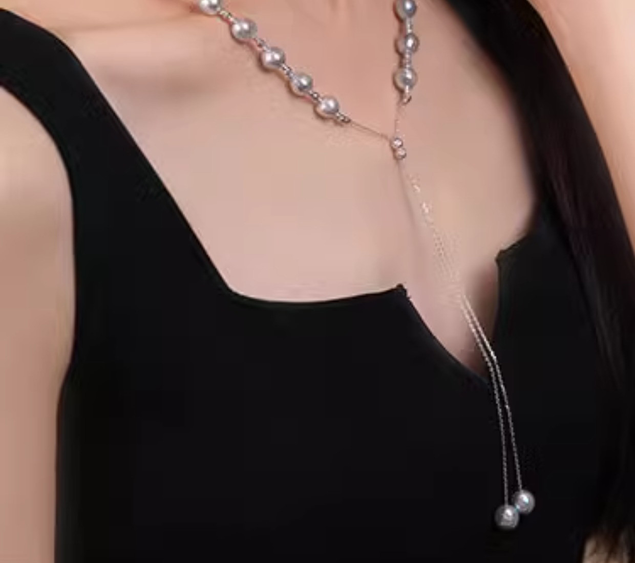 [ヘイズジュエリー] ベルリンガールシリーズ 18Kホワイトゴールド 7.5-8mm 日本製アコヤシルバー ブルーバロックパール