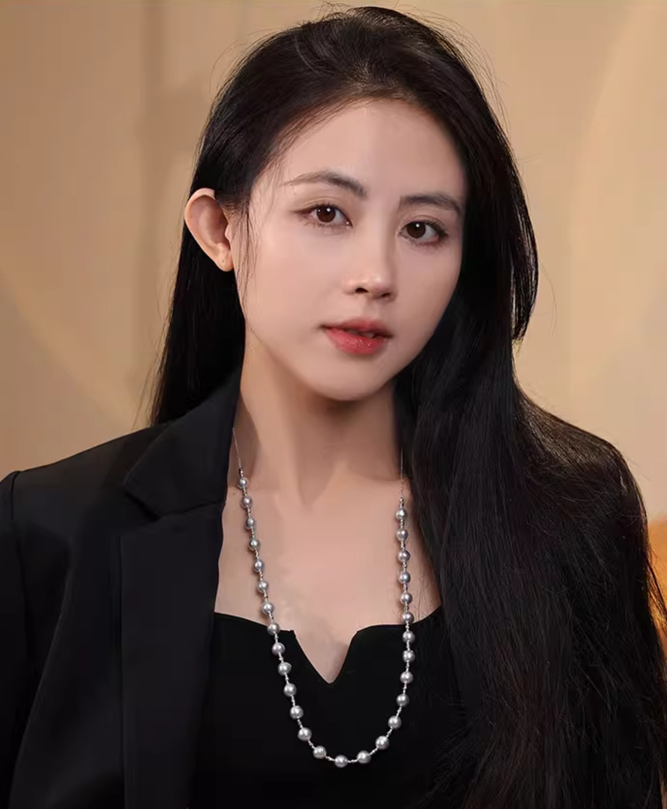 [ヘイズジュエリー] ベルリンガールシリーズ 18Kホワイトゴールド 7.5-8mm 日本製アコヤシルバー ブルーバロックパール