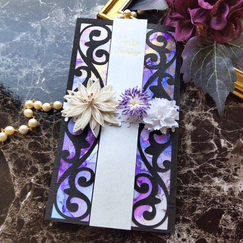 特別なお祝いに！＊まるでステンドグラス 白 クイリングのご祝儀袋