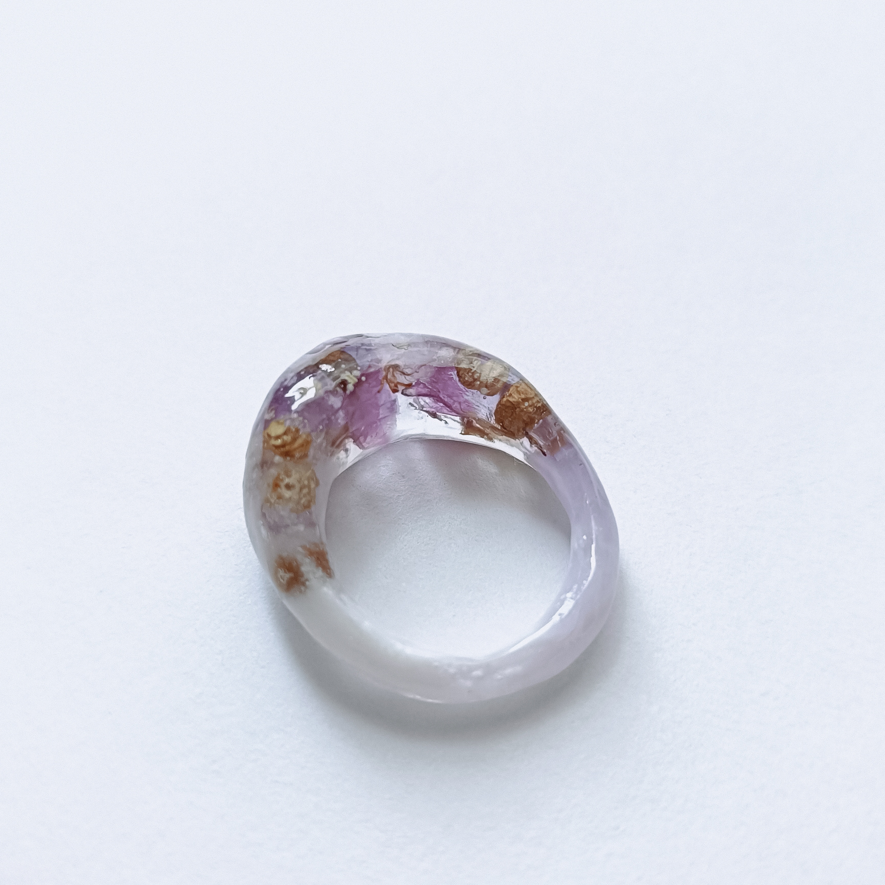 5周年記念福袋SALE　〜紫陽花色のアクセサリー4点セット〜　葡萄　ぶどう　クリア　ドライフラワー　紫陽花　パープル