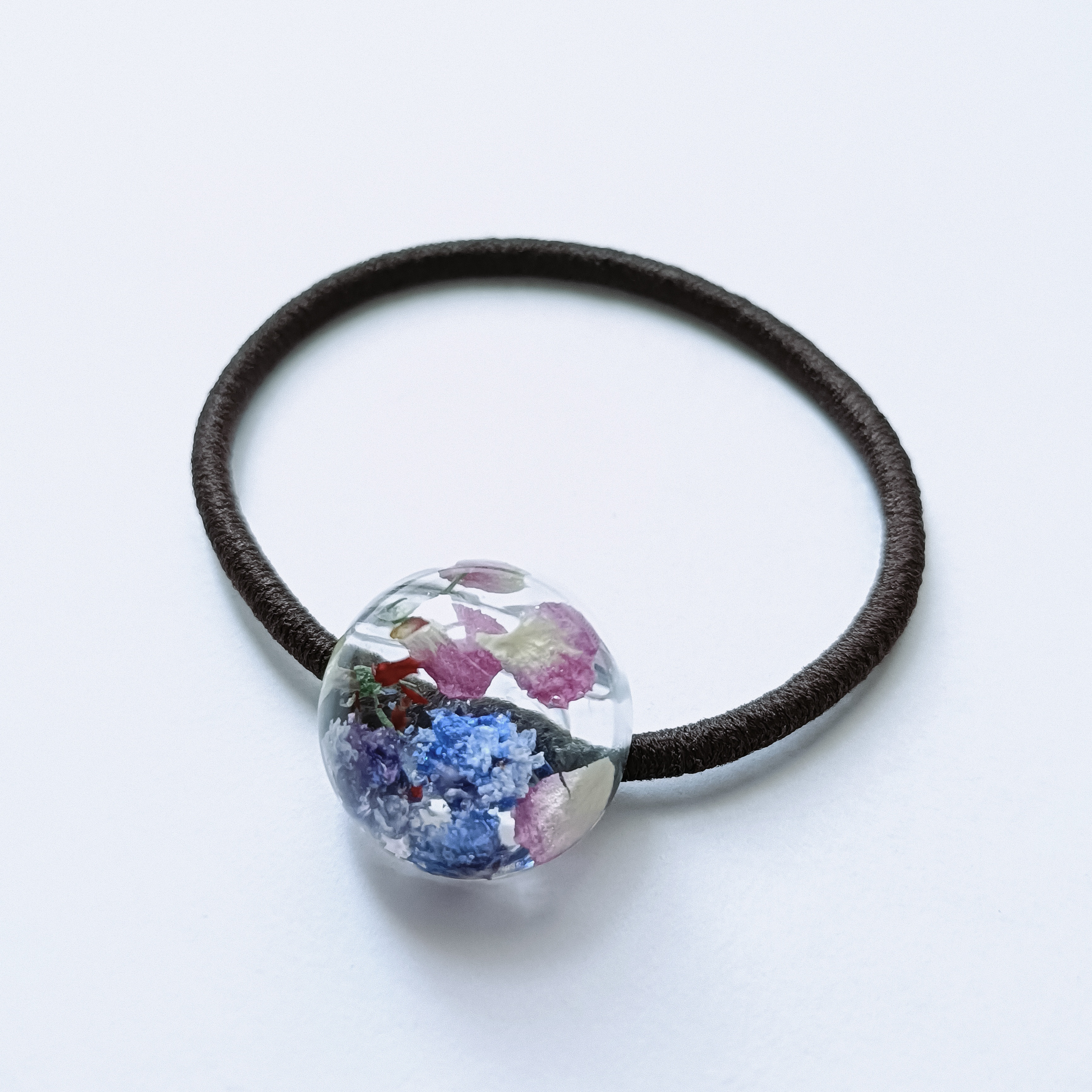 5周年記念福袋SALE　〜紫陽花色のアクセサリー4点セット〜　葡萄　ぶどう　クリア　ドライフラワー　紫陽花　パープル