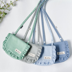 移動ポケットショルダー紐 フリルくすみカラーオックス①用