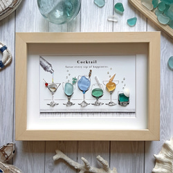 シーグラスアート『 Christmas Cocktail.。.:*☆』 幸せのcocktail♡シーグラスアート