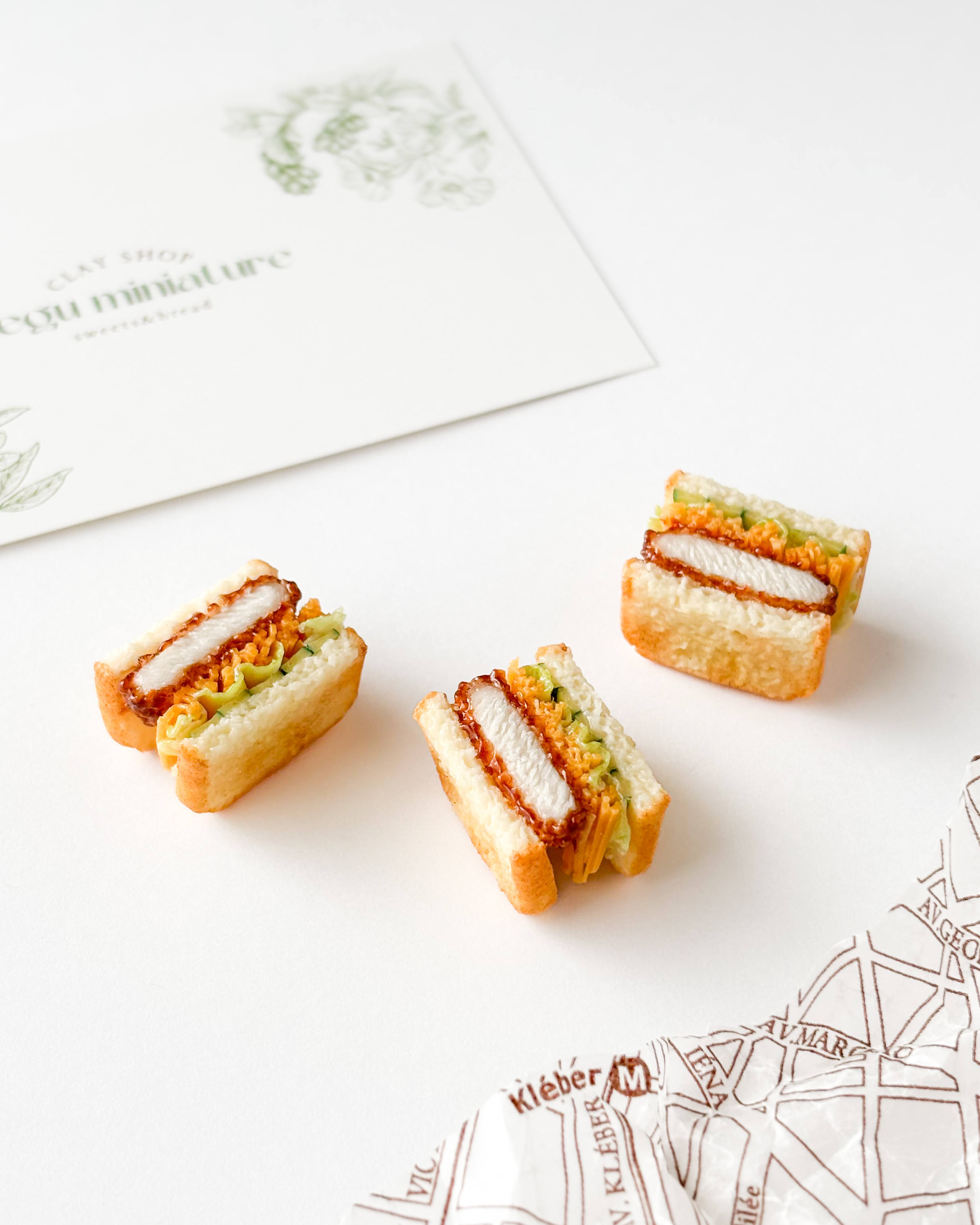 ミニチュアサンドイッチ 特集掲載 】ランチ風 ミニチュア サンドイッチ カツサンド