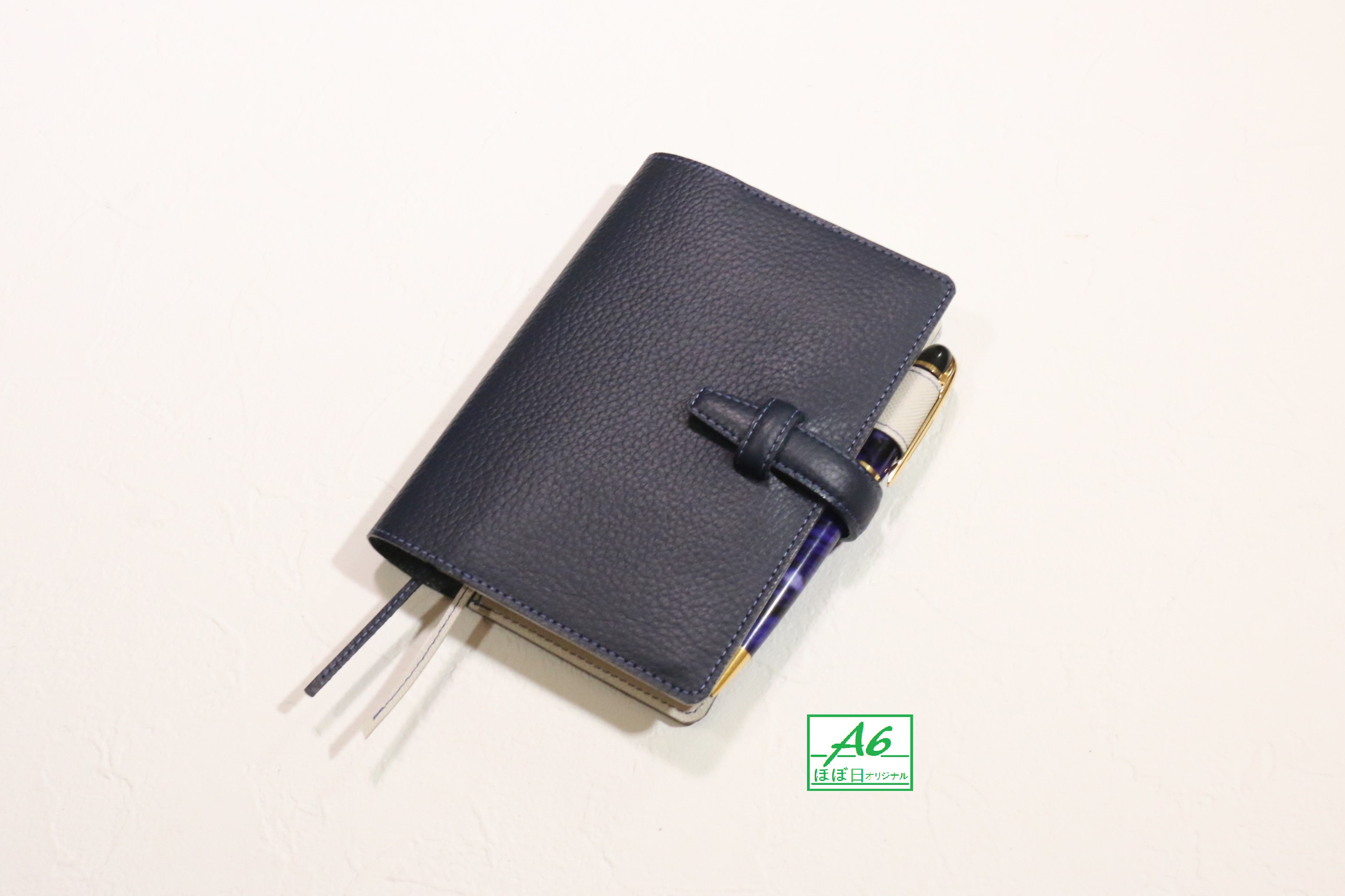 手帳カバー［A6/ほぼ日手帳サイズ］ ネイビー + オフホワイト T797