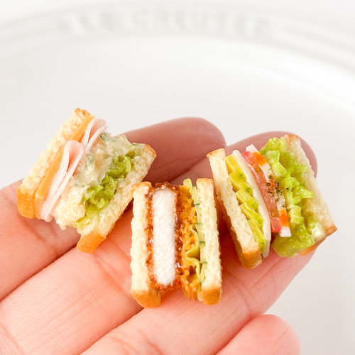 ランチ風 ミニチュア パン】 ミニチュア サンドイッチ 3種セット