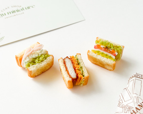 ランチ風 ミニチュア パン】 ミニチュア サンドイッチ 3種セット