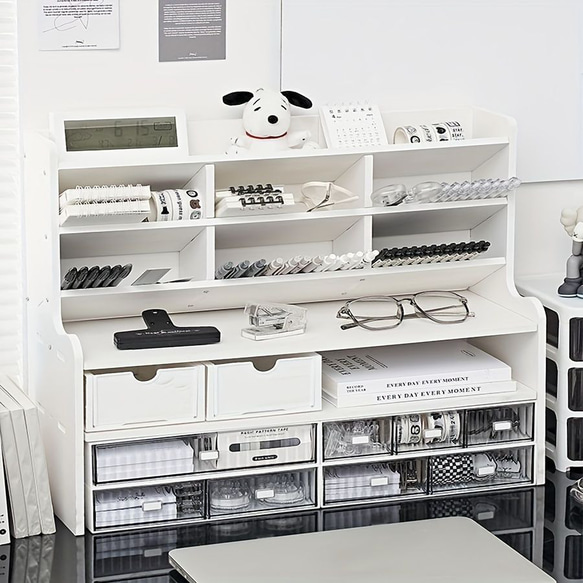 卓上収納 収納ボックス ペンホルダー 斜めペン立て 化粧ラック