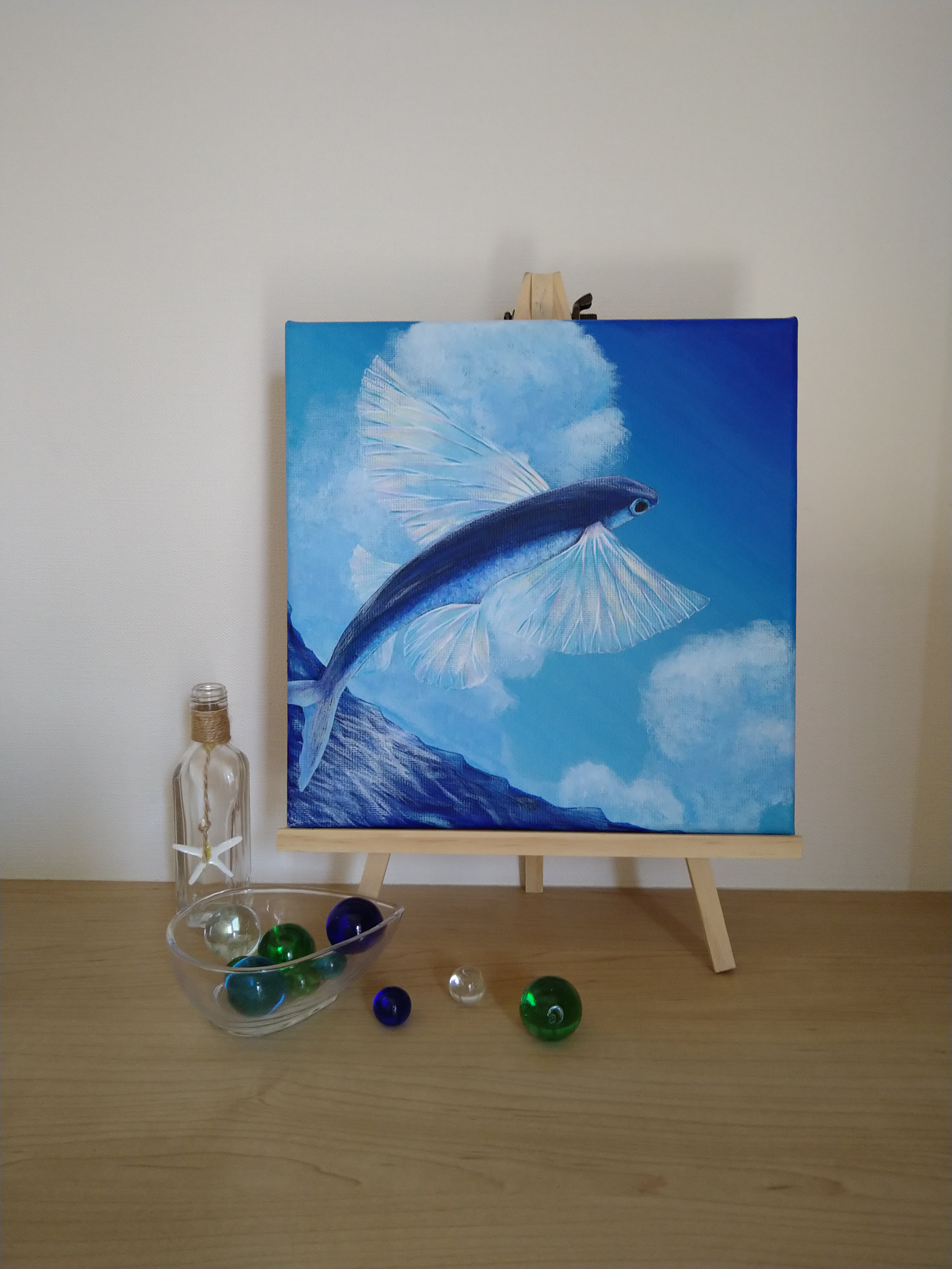 22×27㎝「工場と空」油彩・原画・F3 22×27㎝「工場と空」油彩・原画・F3
