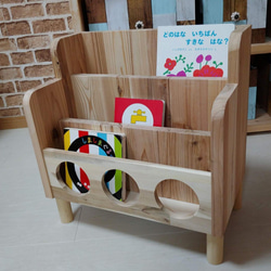 ゆぅ　おもちゃ棚　木製棚　✨　木製ハンドメイド　絵本棚　モンテッソーリ 絵本棚 おもちゃ棚 ✨ 木製 モンテッソーリ 完成品 - oneHeart