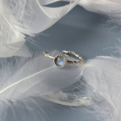 【スペイン発】Simuero Lago Ring アクアマリン 天然石 手作り スペイン発】Simuero Lago Ring アクアマリン 天然石 手作り