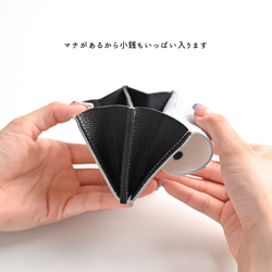 再販 ＼シマエナガといつも一緒／ 仕切り付き コインケース 【 親子 シマエナガ 】 本革 姫路レザー 財布 HW33K 5枚目の画像