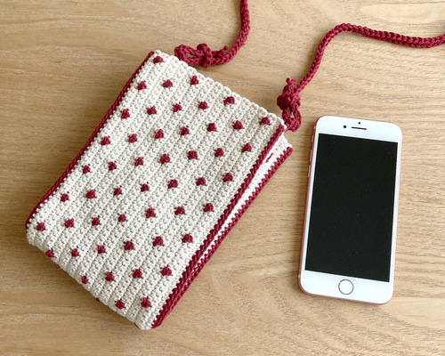 平成レトロ　ミミポポデザインの編みバッグ ミニポシェット 平成レトロ ミミポポデザインの編みバッグ ミニポシェット