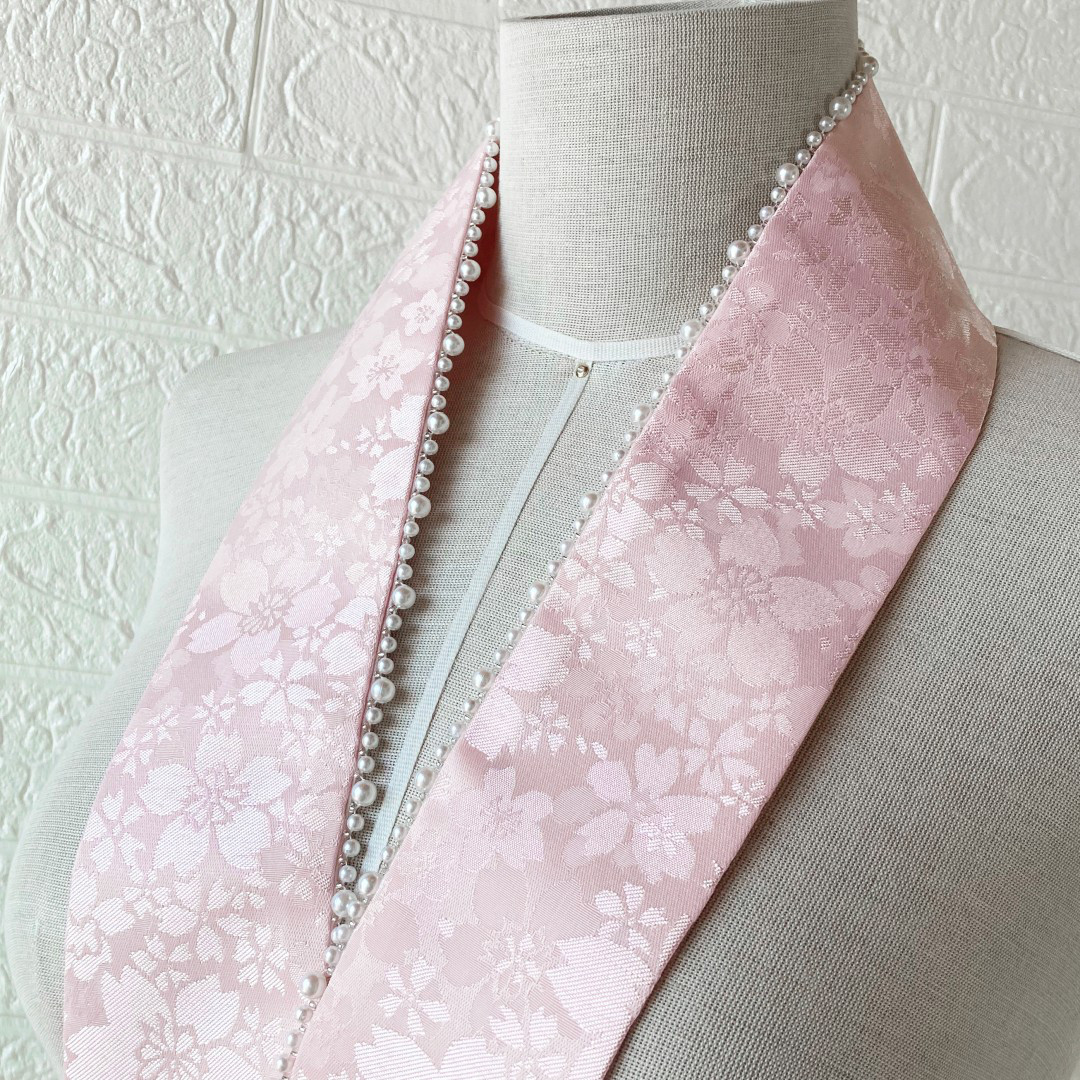 振り袖　ピンク　花柄　桜　成人式　訪問着　だてえりおまけ