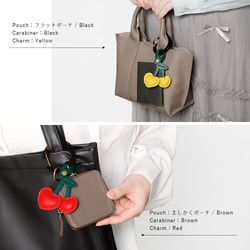 単品 さくらんぼ　かわいい　イヤフォンケース シンプル ポーチ 携帯 ミニポーチ コインケース#nn00001700 3枚目の画像