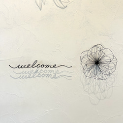 気まぐれwelcome〜花〜　ワイヤーアート　ワイヤークラフト 1枚目の画像