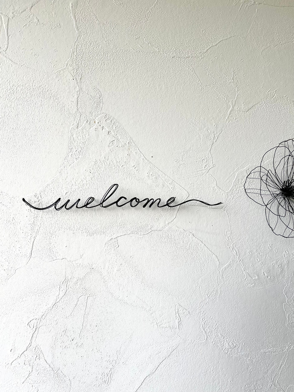 気まぐれwelcome〜花〜　ワイヤーアート　ワイヤークラフト 5枚目の画像