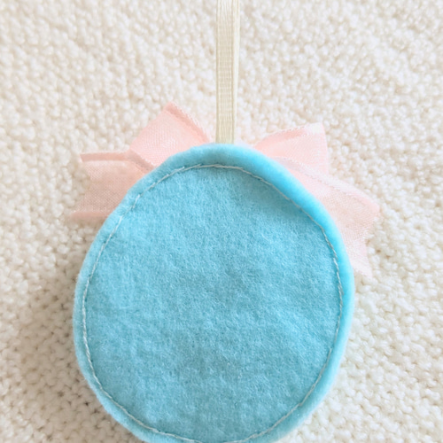 子授け安産のお守り 水色 羊毛フェルト たなか針子 通販 19524474