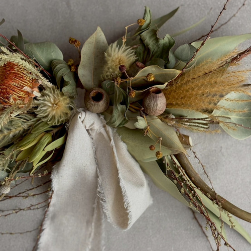 52.【12/16まで✕超お得♪✕大型✕横長スワッグ】ドライフラワー 店内装飾 ドライフラワーの横長スワッグ】開店祝いや周年祝いの贈り物に 店内