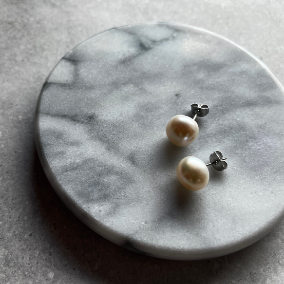 【ワケあり】こぼれバロックパールピアス | イヤリング | 淡水パール | サージカルステンレス | 14KGF 5枚目の画像
