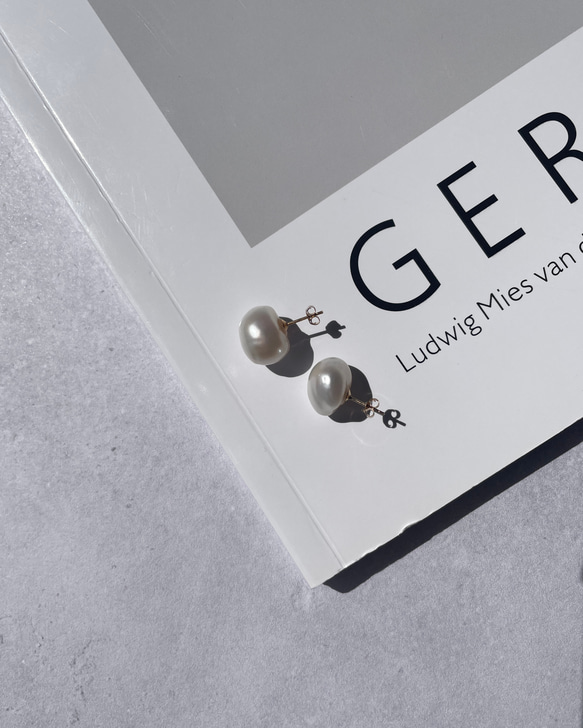 【ワケあり】こぼれバロックパールピアス | イヤリング | 淡水パール | サージカルステンレス | 14KGF 6枚目の画像