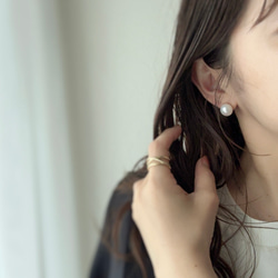 【ワケあり】こぼれバロックパールピアス | イヤリング | 淡水パール | サージカルステンレス | 14KGF 8枚目の画像