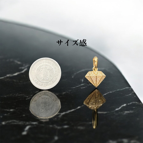 K18 月のモチーフ ダイヤモンドペンダントトップ　18金 受注生産】K18 ダイヤモンドモチーフ ペンダントトップ |18金 ゴールド
