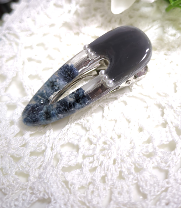 カラリーヘアクリップ ブラック 3枚目の画像