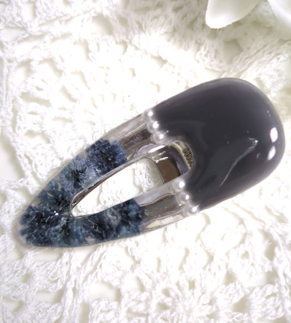 カラリーヘアクリップ ブラック 5枚目の画像