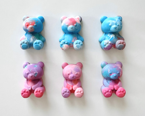 マーブルくまさんクレヨン / プチギフト 知育玩具 カスタムクレヨン