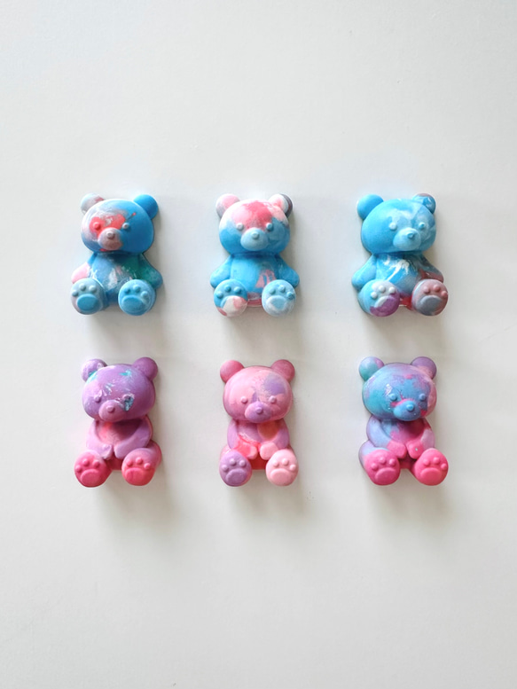 マーブルくまさんクレヨン / プチギフト 知育玩具 カスタムクレヨン