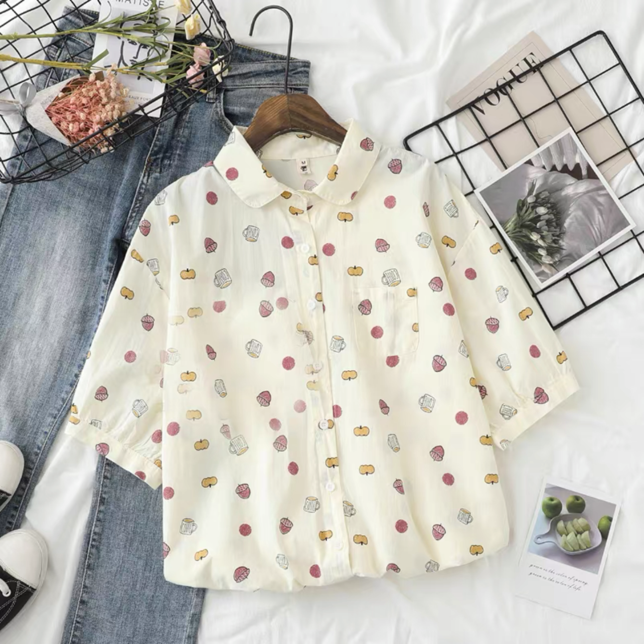 綿麻トップス、綿麻トップス