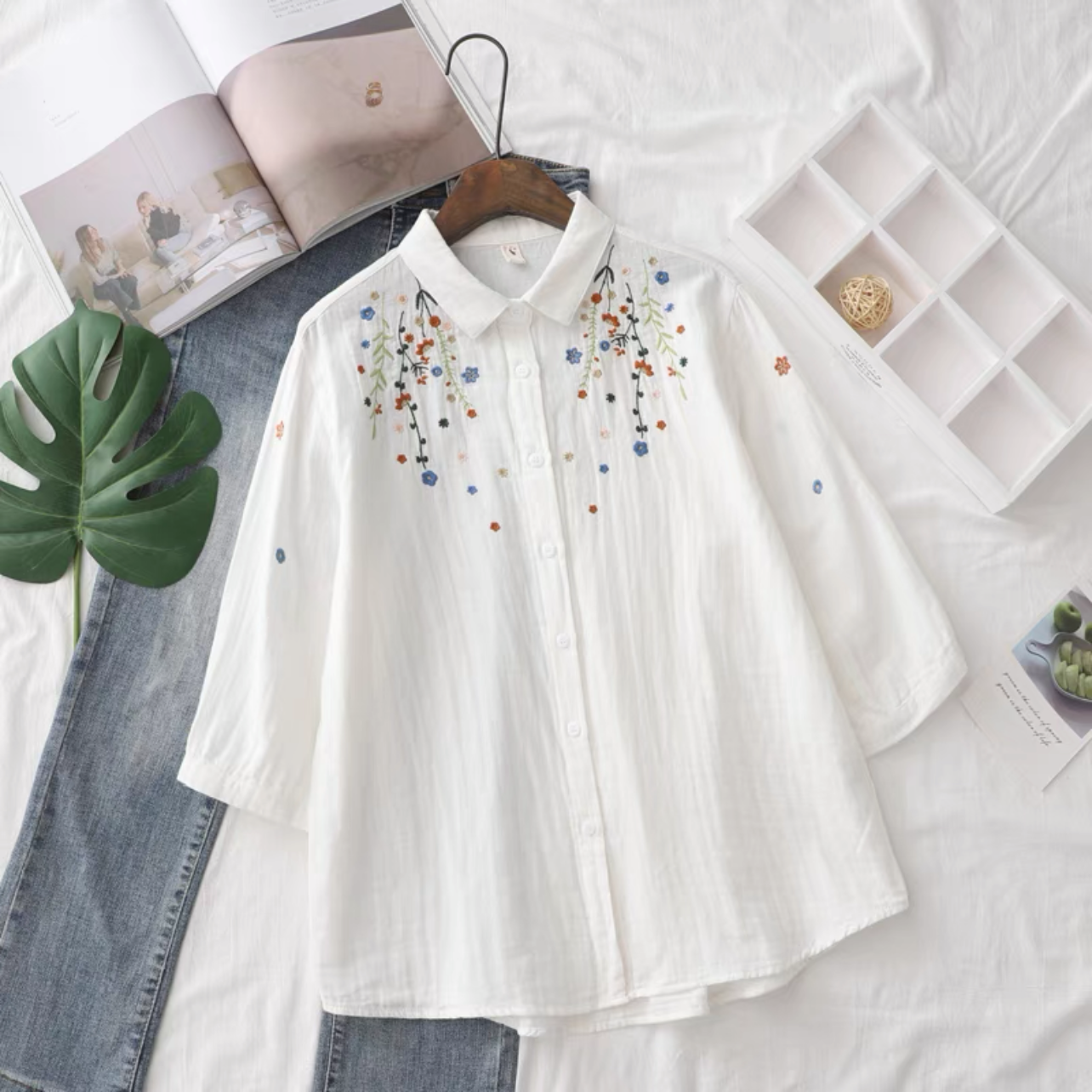 綿麻トップス、綿麻トップス